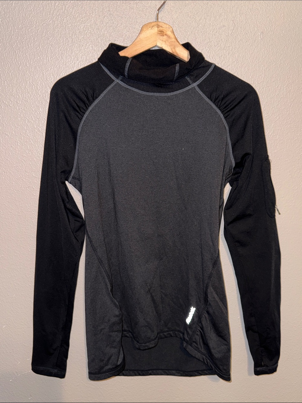 Reebok Black Performance Long Sleeve Mock Neck Top